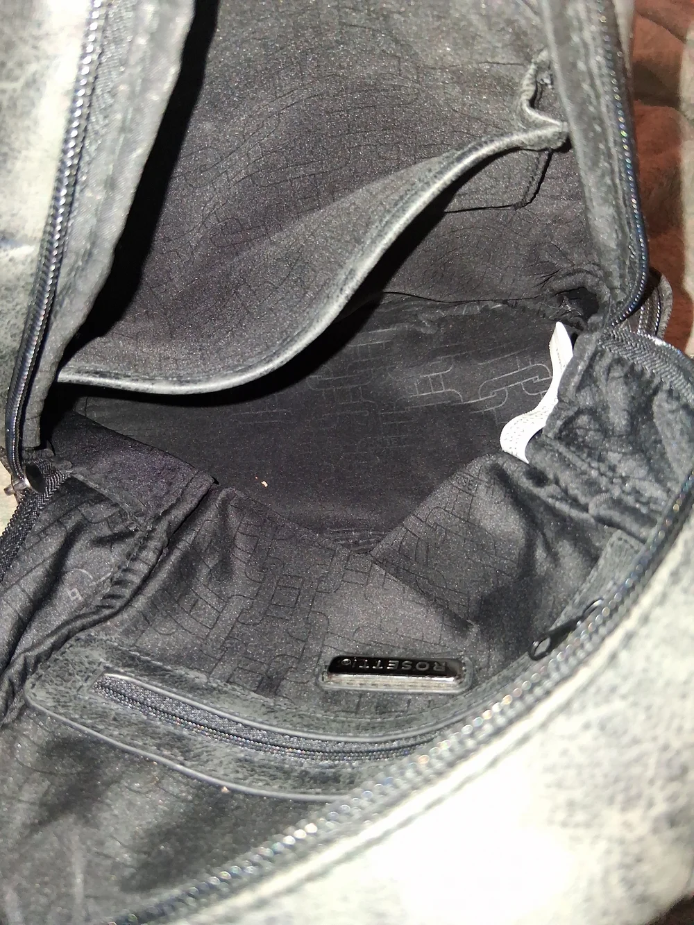 Rosetti Charcoal Faux Leather Backpack